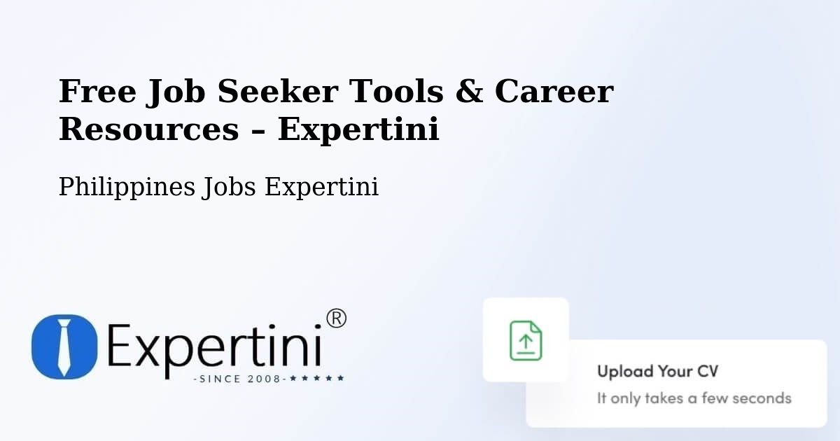 Free Job Seeker Tools & Career Resources – Solana - Solana, Philippines Jobs Expertini