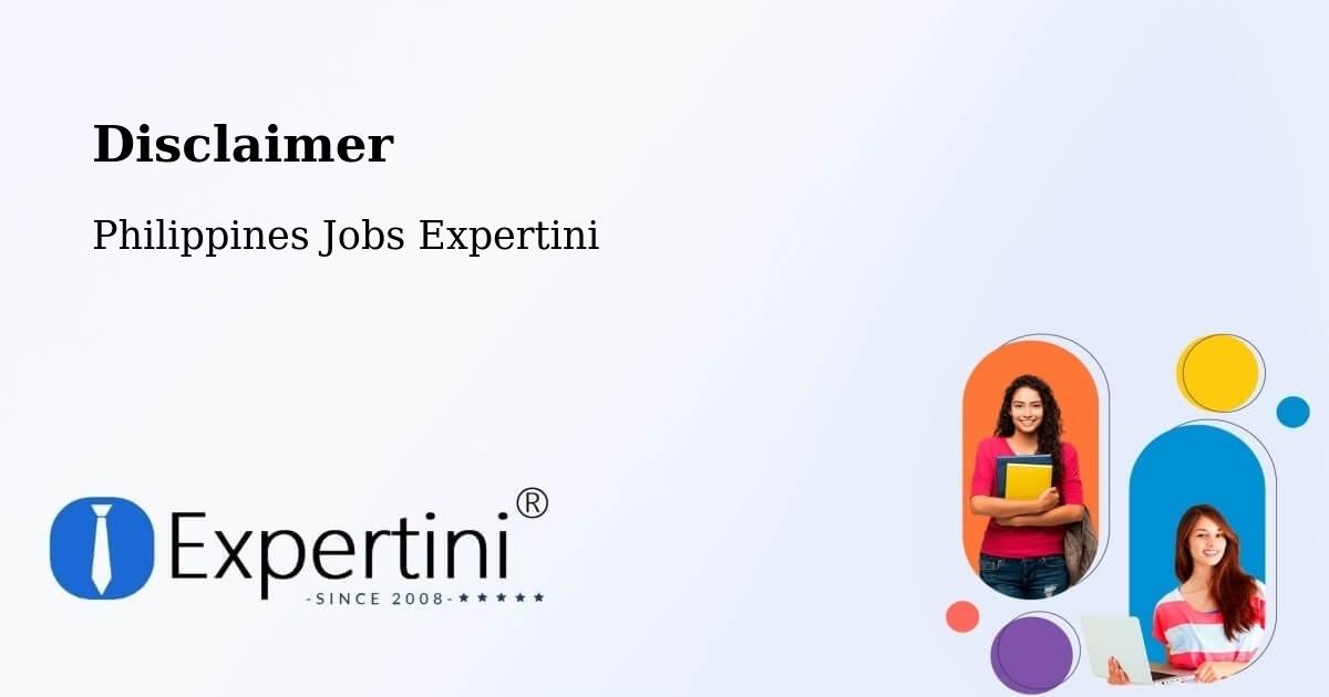 Disclaimer – Solana - Philippines Jobs Expertini